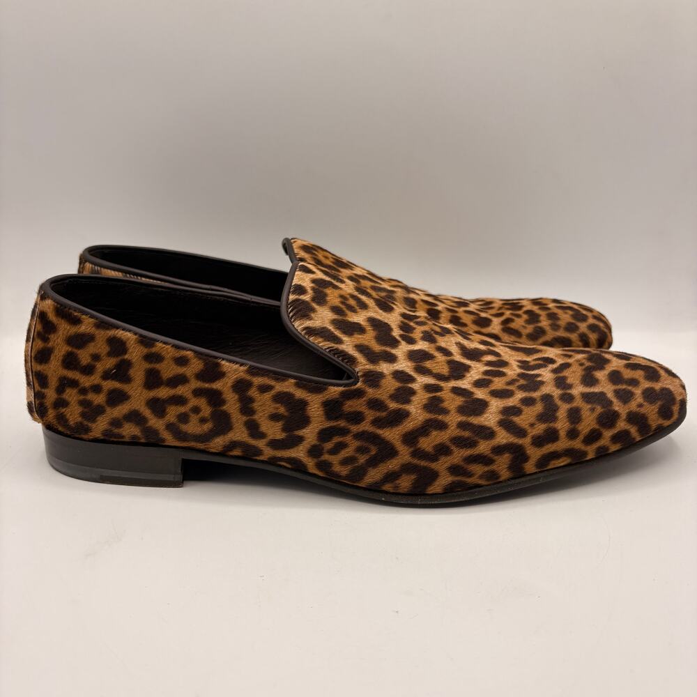 YVES SAINT LAURENT Smoky Loafers Leopard Calf Hair Sz 43/US 10 $895 - Picture 2 of 12